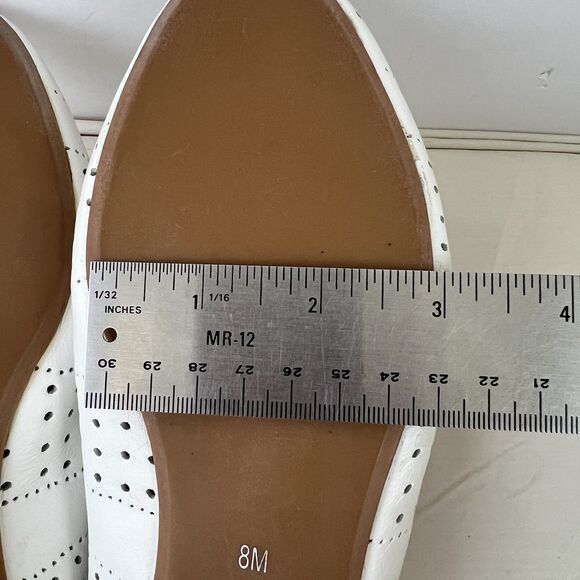 Jeffrey Campbell Miller perforated Leather lace oxfords loafers White Size Sz 8 - Picture 8 of 12